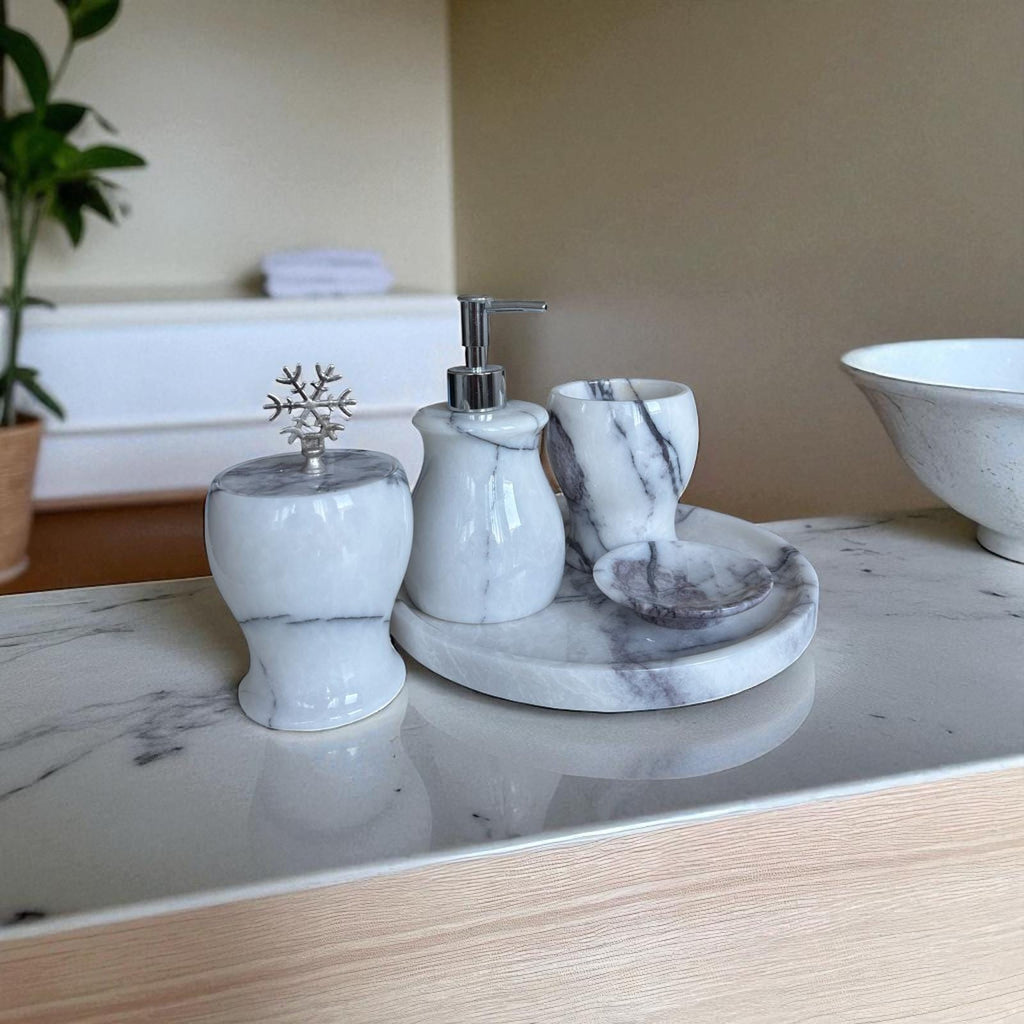 7’li Mermer Banyo Seti