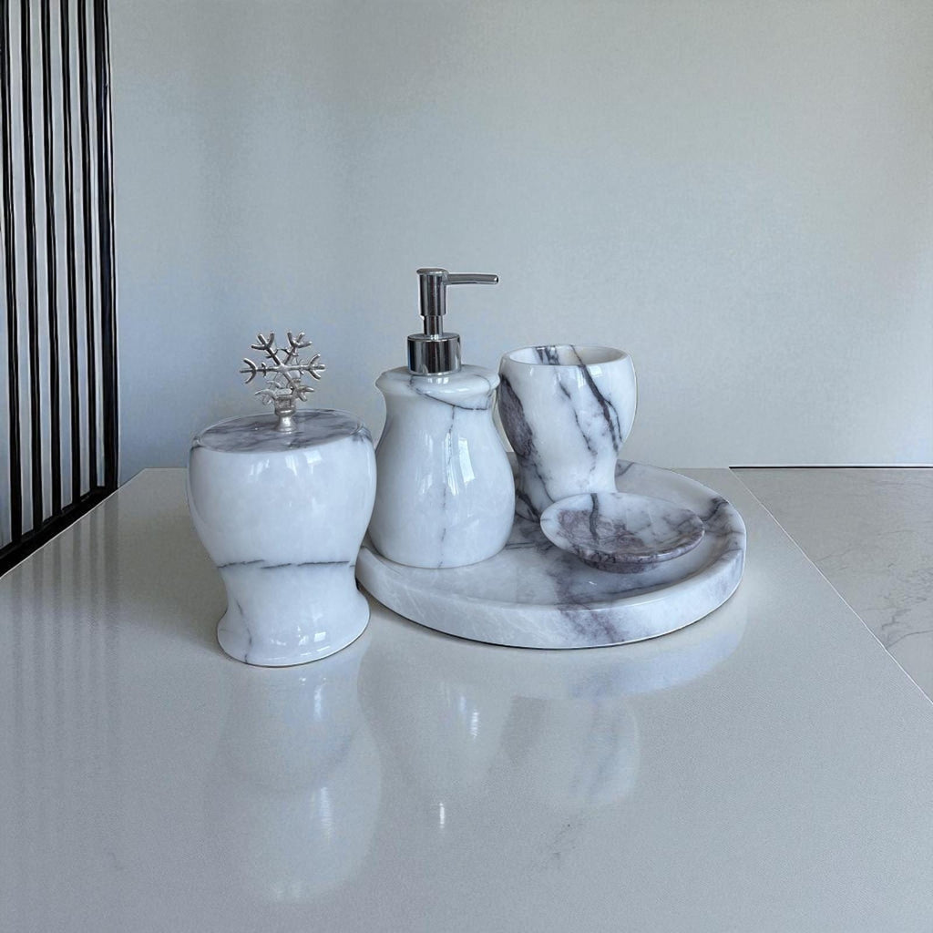 7’li Mermer Banyo Seti