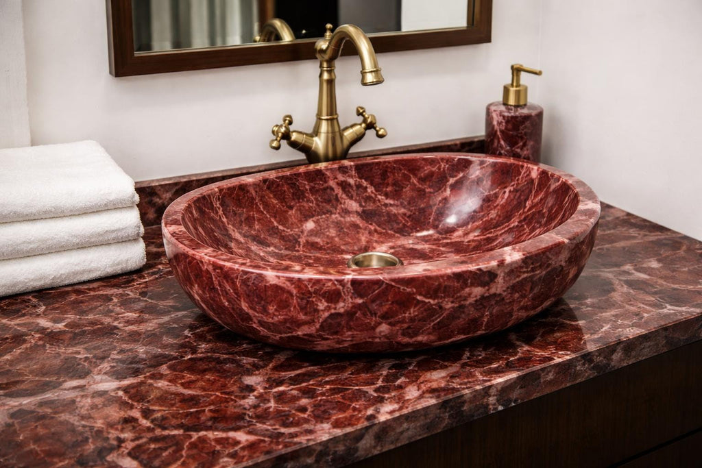 Elazığ Vişne Mermer Lavabo Oval