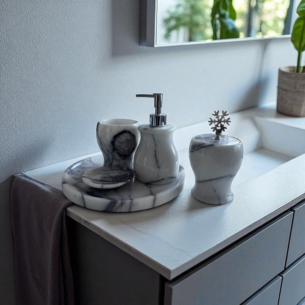 7’li Mermer Banyo Seti